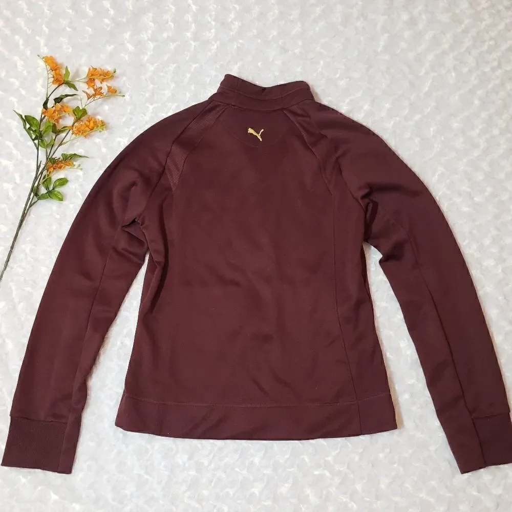 Vintage Y2K Puma maroon and red size large zip up jacket